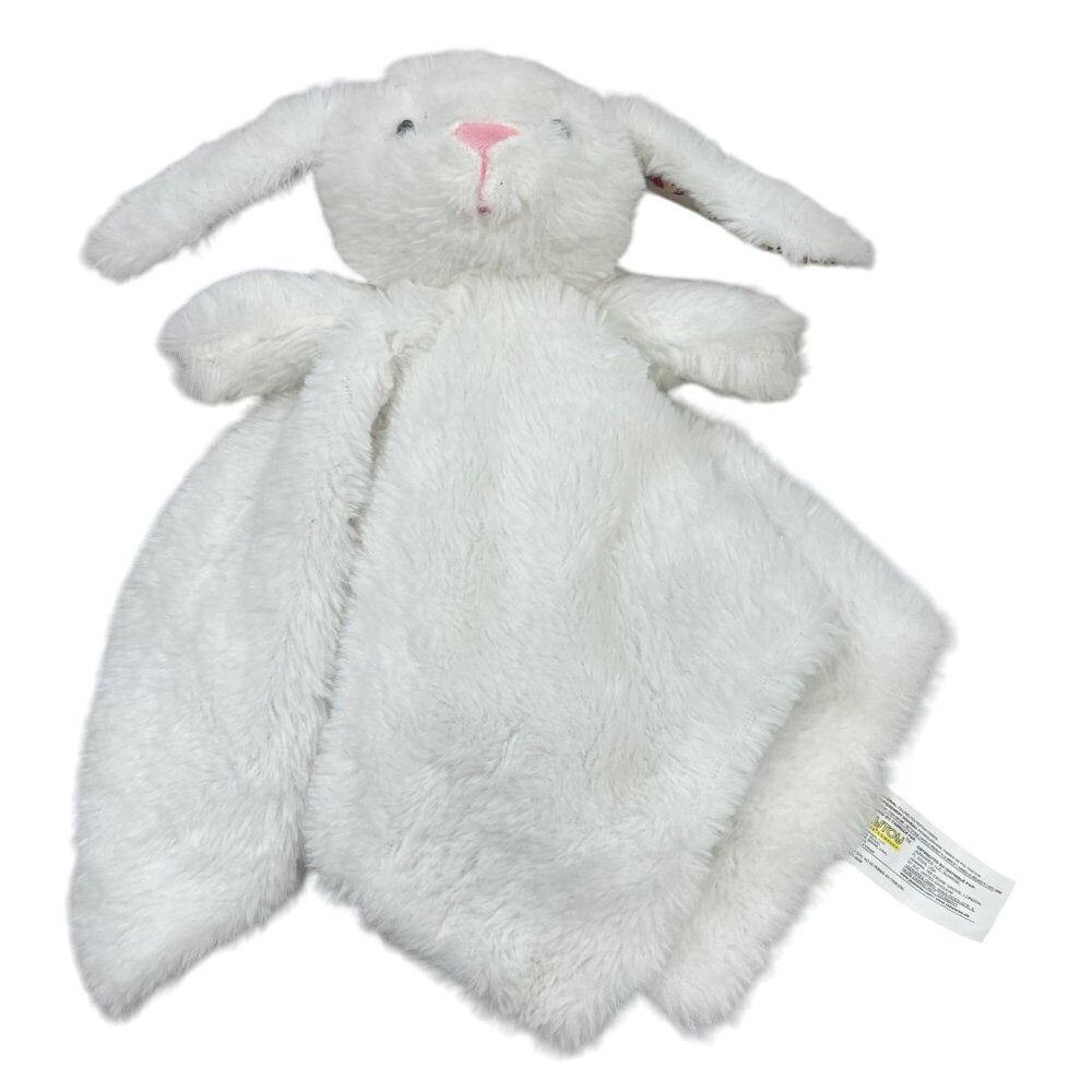 White Kellytoy Bunny Security Blanket Lovey Toy